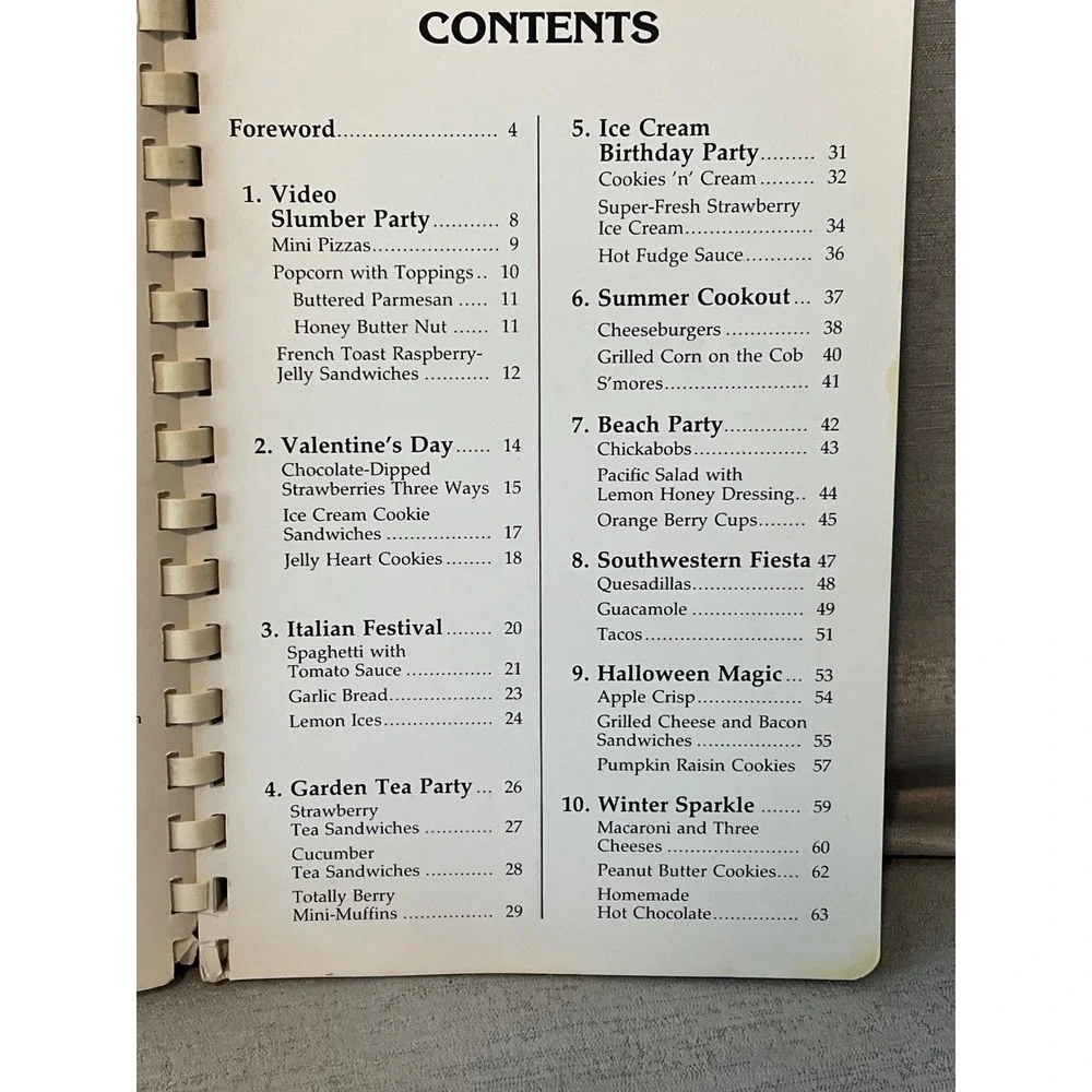 Vintage 1991 Barbie Party Cookbook Helene Siegel Price Stern Sloan Spiral Bound